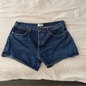 Agolde Women's Dark Blue Jean Shorts